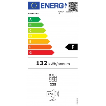 artevino-oxgmt225npg-energy-label
